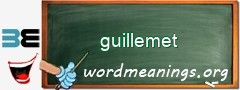 WordMeaning blackboard for guillemet